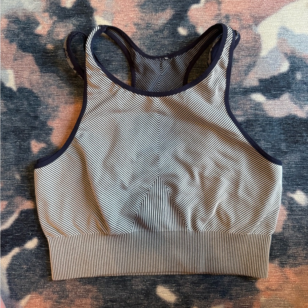 Sweaty Betty Striped Black and White Women's Sports Bra